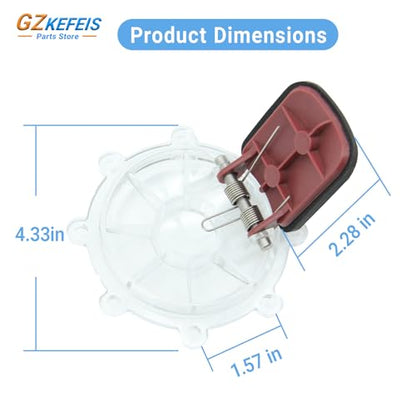 7056 Check Valve Cover with Flapper Assembly Kit Compatible with Zodiac Jandy Spring Check Valve Replacement, 2 Pack, Fits 7235 7236 7305 7511 7512 Models, Clear Lid Spring Pin O-Ring Included