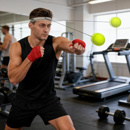 Boxing Reflex Ball, Boxing Ball Headband, Wearable Silicone Headband Strength Training Boxing Balls Set, Reaction Ball for Adults Kids Courtyard Gym Home - color: D