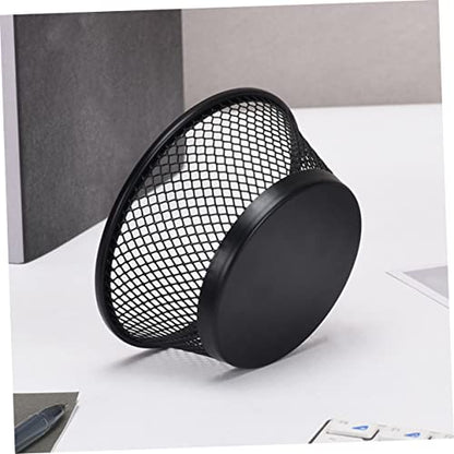 2Pcs Paper Clip Mesh Holder Lids Creative Table Organizer for Office Desk Sturdy and Stylish Paperclip Dispenser