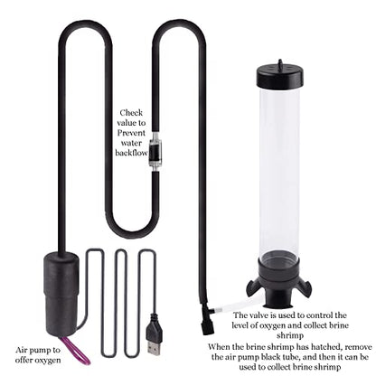 NestBasics Brine Shrimp Hatchery Kit - Artemia Eggs Incubator