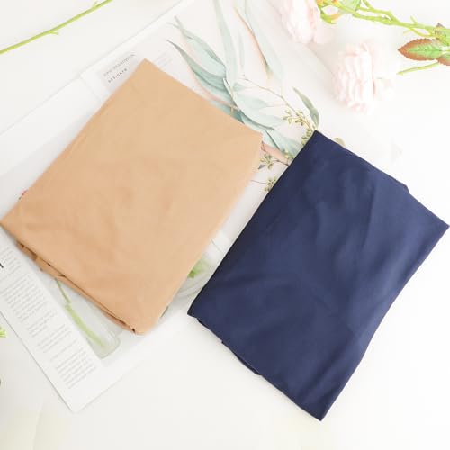 XEPST 2 Pieces Instant Hijabs for Women, Muslim Long Hijab Scarf Lightweight Soft Head Wraps Solid Color Hijab for Women