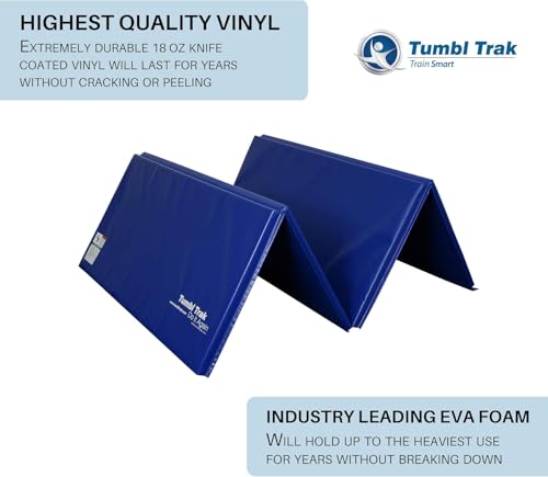 Tumbl Trak Gymnastics Folding Tumbling Panel Mat - color: Royal Blue, size: 5'x10'x2"