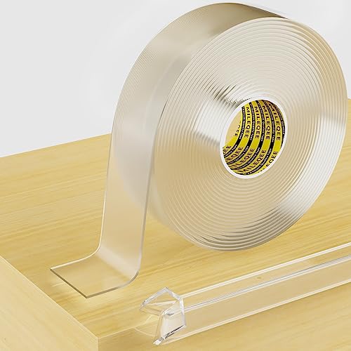 Clear Edge Protector Strip,1 Pack x 0.8in x 16.4FT | Sharp Edge Wrap Cover Tape, Self Adhesive Protective Bumper Guards for Cabinet Door Desk Bed Furniture Waterproof - size: 1 Pack x 0.8in x 16.4FT
