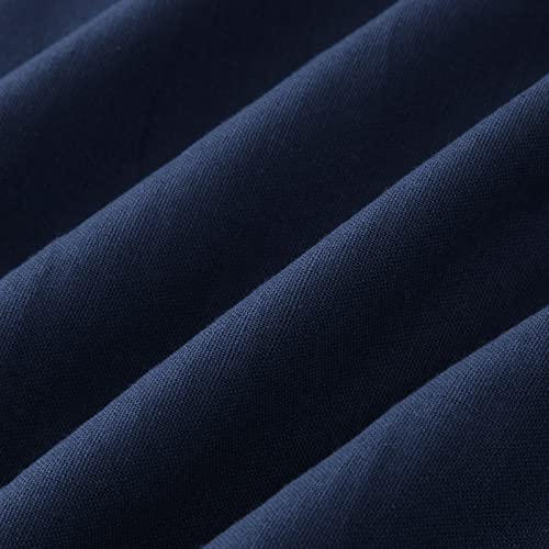 Alalaso Mens Muslim Thobe Kaftan Robe Saudi Arabic Middle East Islamic Long Gown Dress Long Sleeve Clothing Ramadan Jubbah - color: 2-navy, size: Medium