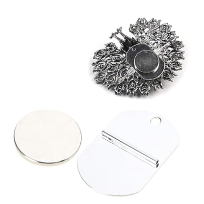 Harm Frees Clothing Magnet Buckle Hijab Shawl Pin Brooch Converter Badge Fastener Tool Fashion Accessories Thin Fabric Magnet - color: White
