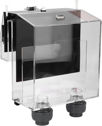Zerodis Quality Acrylic Self Start Siphon Hang On Overflow Box, Acrylic Hang On Fish Water Siphon Air Pumps for Recycled Water and Increase Oxygen, Filtration Water No Noise Fish