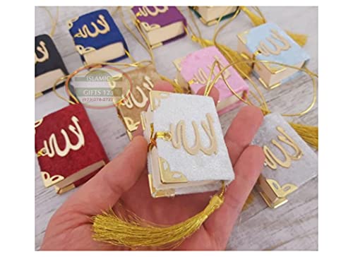 Mini Quran[10 Pack ] Islamic Wedding Favors Quran car hanger Islamic Favors Islamic Wall Art Islamic Decor Ayatul Kursi Ramadan Decor Ramadan Favor-Eid Favors Islamic Gifts 123 (WHITE) - color: White
