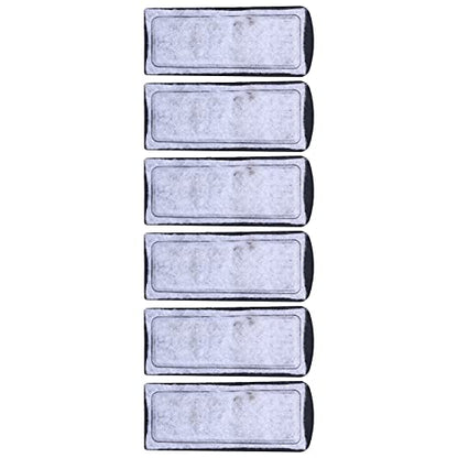 6Pcs Aquarium Filter Cotton Replacement Pads, Wall Mounted Activated Carbon Sponge Cartridges for Fish Tank Water Purification, 5.3x2.2in