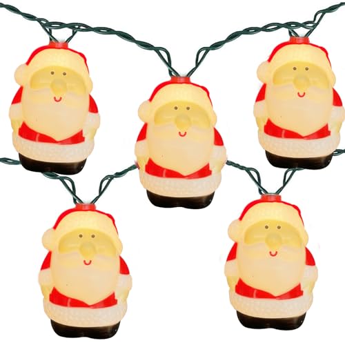 Christmas Santa String Lights, 8.5Ft Christmas Decorations Lights Outdoor with 10 Santa Claus Lights, Plug in Christmas Fairy Lights Waterproof for Indoor Xmas Tree Window Patio Garden Bedroom Decor - color: Santa