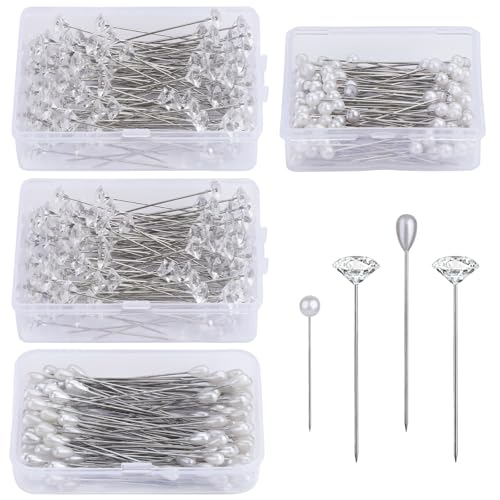 400 Pcs Corsage Pins, Boutonniere Pins, Straight Pins - size: 400pcs-3sizes