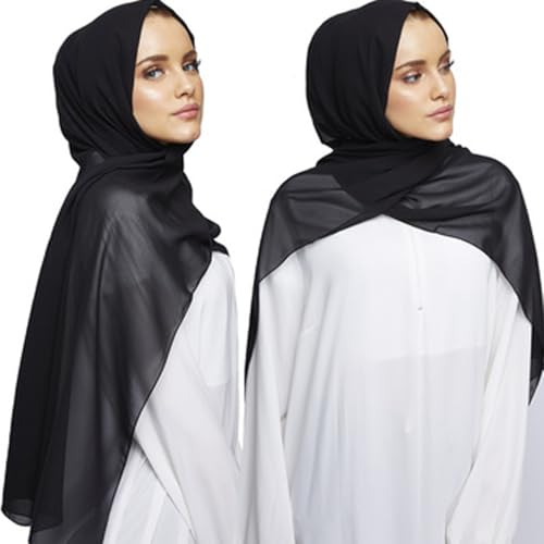Women Under Scarf Hat Hijab Undercap Islamic Muslim Under Scarf Hijab Cap with Tie-Back Closure - color: Black+gray(2pcs)