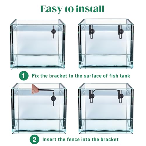 Psyqtsuary Floating Plant Corral for Aquarium, Floating Plant Fence for Aquarium Accessories, Fish Tank Plant Fence Adjustable Height with Water Level, Suitable for All Floating Plants and Aquariums