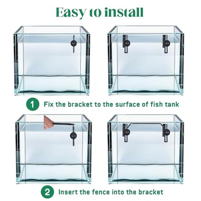 Psyqtsuary Floating Plant Corral for Aquarium, Floating Plant Fence for Aquarium Accessories, Fish Tank Plant Fence Adjustable Height with Water Level, Suitable for All Floating Plants and Aquariums