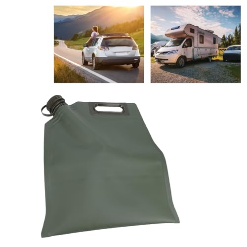 Agatige Fuel Bag for Gasoline, TPU Leakproof Portable Handheld Vehicle Oil Transfer Bag Gasoline Container for Drivers Motorcycles SUVs Road Trips (5L) - style: 5l