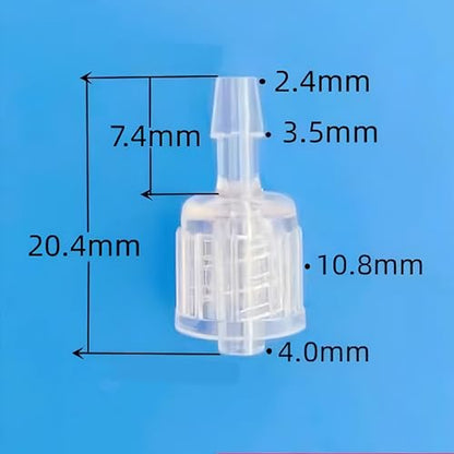 Moveable Male Luer Lock Connector × Hose Barbed Adapter for Laboratory Biochemical Analytical Instruments Food Machinery 50PC/PK (for 3/32'' Hose ID, PC) - size: for 3/32'' Hose ID, PC