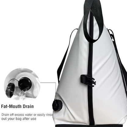 Buffalo Gear Insulated Fish Cooler - 27.5QT 58QT Waterproof Flat Bottom Bag, Leakproof and Fishing Kill Bag - color: White-45QT
