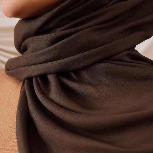 Modest Summer Woven Hijab | Premium Lightweight, Soft Touch Hijab for Women - color: Earth