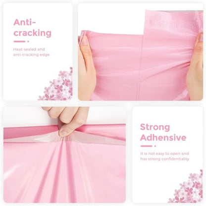 Metronic Poly Mailers 24x24 300 Pack, Self Seal Large Shipping Bags for Clothing, Waterproof Shipping Envelopes for Small Businesses, Flexible Mailers Poly Bags Plastic Bags Packages Bags Light Pink - size: 24x24 300PC