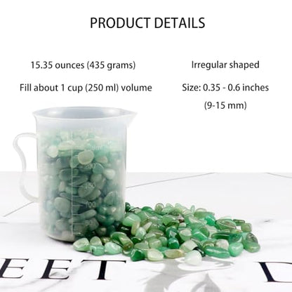 Aquarium Gravel 0.96LB Succulent Rocks Natural Pebbles Vase Filler Home Fish Tank Decor Crushed Stones Quartz Tumbled Polished Bulk - Green Aventurine - color: Green Aventurine