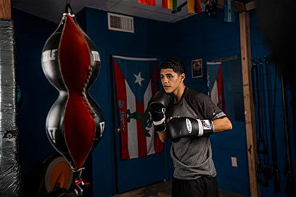 Fury Professional Lace Training Gloves - Lace Up Sparring Gloves for Boxing, Bag, and General Training - color: Black, size: 14 oz