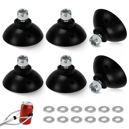 Reacher Grabber Tool Replacement Rubber Suction Cups | Grabber Cups Compatible with Arcmate EZ Reacher Tool, Grabber Gripper Tips Part for Repair, Rubber Cups with Locknuts, 6 Cups