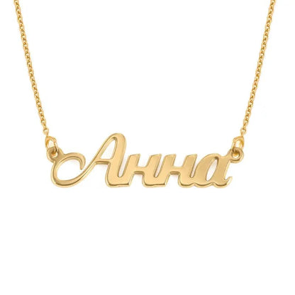 Personalized Japanese, Arabic, Hebrew, Greek, Chinese, Cyrillic, Hindi Name Necklace for Woman, Her, Men, Him - Custom Made with Any Name - Unisex Jewelry Gift for Mother's Day, Father's Day, Birthday - color: 18k Gold Plated, style: Cyrillic
