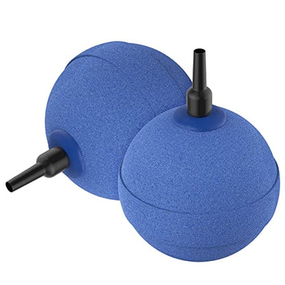 Pawfly Aquarium Air Stone Bubbler 2 Inch, Oxygen Diffuser Airstone for Air Pump Fish Tank Bucket Pond and DWC Reservoir, 4 Pack - color: 4 Pack(Blue)