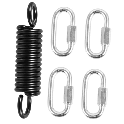 1set Hammock Chair Swing Spring Set Heavy Duty Metal Spring Accessory for Outdoor and Indoor Use Rotating Adapter for Porches Sandbags