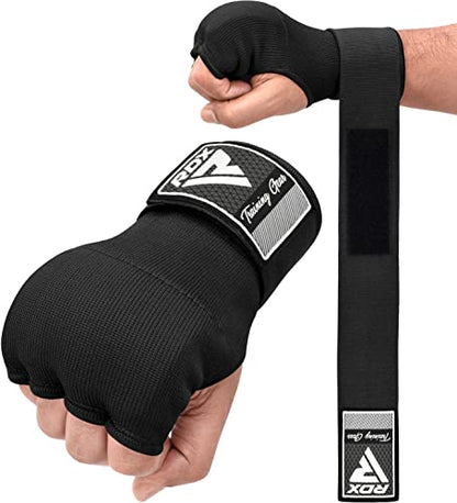 RDX Gel Boxing Hand Wraps Inner Gloves for Men Women - 180 Inches Mexican Style Wrist Straps, Heavy Punching Bag Gloves for Kickboxing, Muay Thai, MMA Martial Arts