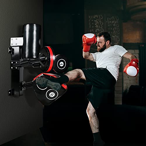 INNOLIFE Multi-Point Sparring Speed Boxing Target Human Battle Target | Practice Target Columns 360° Rebound Shock Absorption Speed Bar, Wall Heavy-Duty Punching Bags