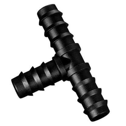 SCH 40 Barbed PVC Tee Fitting - 3/4 Inch Barbed Insert Tee for Hose & Tubing - size: Black 3/4 PVC Tee