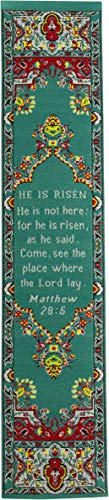He is Risen, Woven Fabric Christian Easter Bookmark, Jesus is Alive Silky Soft Matthew 28:6 Flexible Bookmarker for Novels Books and Bibles, Traditional Turkish Woven Design, Memory Verse Gift - color: He is Risen, size: Single