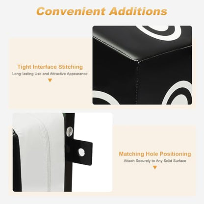 Wall Mount Uppercut Boxing Heavy Bag, MMA Training Punching Target Boxing Training Wall Target with Marking Points for Uppercuts, Hooks, Knees, Elbows, 13.78 * 9.84 * 23.62 inch