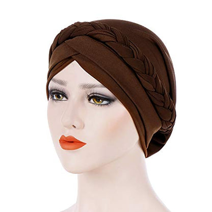 Cancer Chemo Beanies Bandana Headwrap Cap Satin Bonnet Head Scarf Hijab Braid Silky Turban Hats for Women - color: Champagne