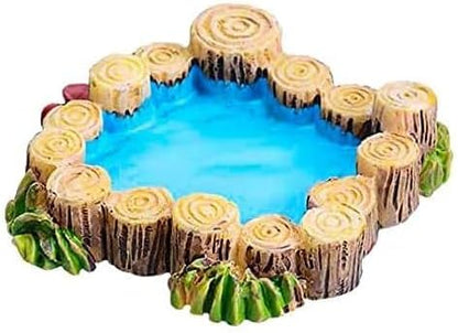 Mini Fairy Garden Accessories Kit, Micro Landscape Decoration Pond Bridge Ornaments, Miniature Figurines for Potted Plant Bonsai Terrarium Decor Pile Pit(ZS201)