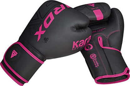 RDX Women Boxing Gloves, Pro Training Sparring, Maya Hide Leather, Muay Thai MMA Kickboxing, Adult, Heavy Punching Bag Focus Mitts Pads Workout, Ventilated Palm, Multi Layered, 8 10 12 14 16 Oz - size: 10OZ