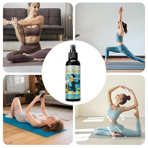 Yoga Mat Grip Spray – Slip-Resistant Anti-Slip Spray, Enhances Mat Traction, Quick-Dry Formula, Multi- Yoga Solution | Ideal For Weightlifting, Gymnastics, Rock Climbing, Home Gym, Training - color: 120ml