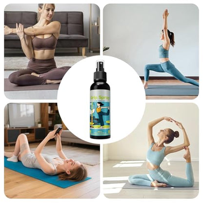 Yoga Mat Grip Spray – Slip-Resistant Anti-Slip Spray, Enhances Mat Traction, Quick-Dry Formula, Multi- Yoga Solution | Ideal For Weightlifting, Gymnastics, Rock Climbing, Home Gym, Training - color: 120ml