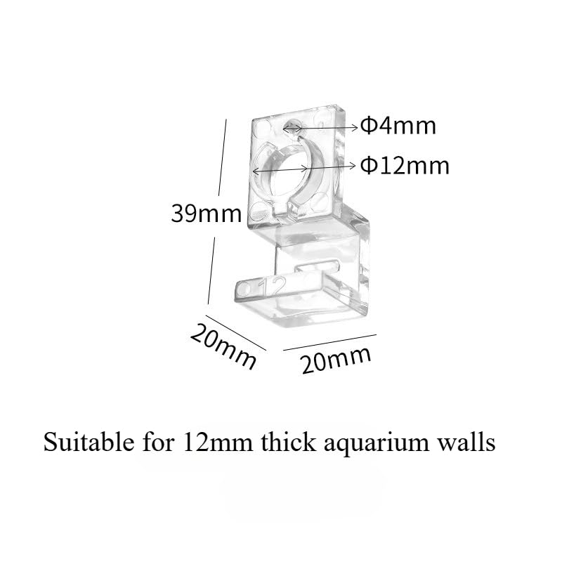 6pcs Aquarium Lid Support Bracket Fish Tank Cover Holder Stand Acrylic Fishtanks Cover Support Clamp Clips for Aquariums (Suitable for 12mm Thick Aquarium Walls) - size: Suitable for 12mm thick aquarium walls