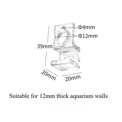 6pcs Aquarium Lid Support Bracket Fish Tank Cover Holder Stand Acrylic Fishtanks Cover Support Clamp Clips for Aquariums (Suitable for 12mm Thick Aquarium Walls) - size: Suitable for 12mm thick aquarium walls