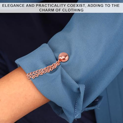 8pcs Multi-Function Magnetic Clothing Clips, Magnetic Button Clips with Chain Widely Used Magnet Clothing Pins Pant Waist Tightener Clip for Shirt Skirt Pants Dress(4 Colors) - color: 4 Colors