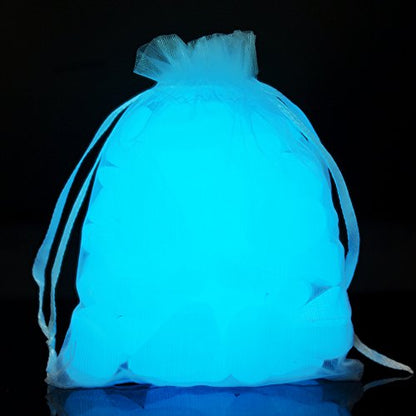 Shiny Stone 120pcs Glow in The Dark Aquarium Pebbles, Blue | Fish Tank Rocks, Glowing Gravel, Luminous Stones, For Aquarium Succulent Garden - color: Blue