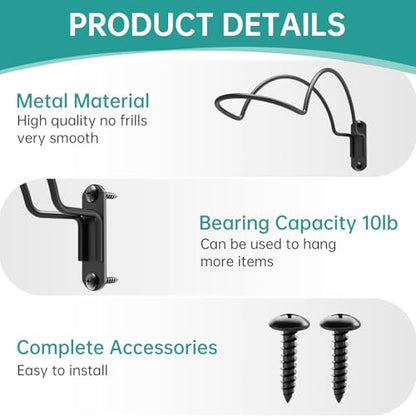 4 Pcs Wall Mounted Helmet Rack Storage Display Rack Hanger, Motorcycle Helmet Holder for Equestrian/Baseball/Iron Man/Scout Trooper/HockeyHelmet（No Helmet） - size: 4 PCS