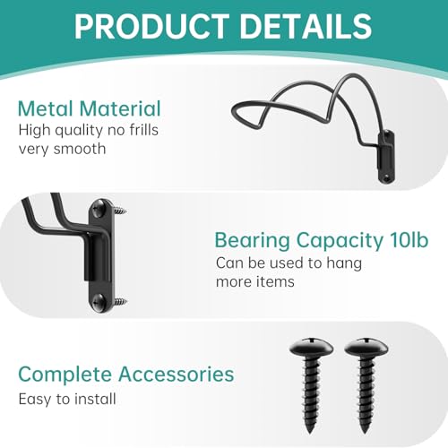 2 Pcs Wall Mounted Helmet Rack Storage Display Rack Hanger, Motorcycle Helmet Holder for Equestrian/Baseball/Iron Man/Scout Trooper/HockeyHelmet（No Helmet） - size: 2 PCS
