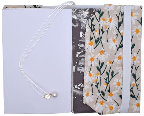 BLBMH 5x8 Book Cover | Handmade Non-Stretch Fabric Sleeve with Bookmark | for Paperback Bible Journal | Privacy Reading Gift for Women - Daisy 2 - color: Daisy 2