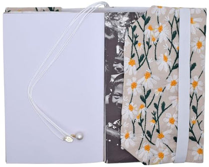 BLBMH 5x8 Book Cover | Handmade Non-Stretch Fabric Sleeve with Bookmark | for Paperback Bible Journal | Privacy Reading Gift for Women - Daisy 2 - color: Daisy 2