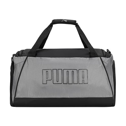 PUMA unisex-adult Accelerator Duffel Bag with Removable Strap & Shoe Pocket - color: Cast Iron/Black