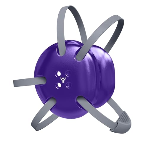 Great Call Athletics | Wrestling Classic Headgear | Earguard Adult Grappling Head Gear | Adjustable Ear Guards Silver Straps - style: Purple w/ Silver Straps