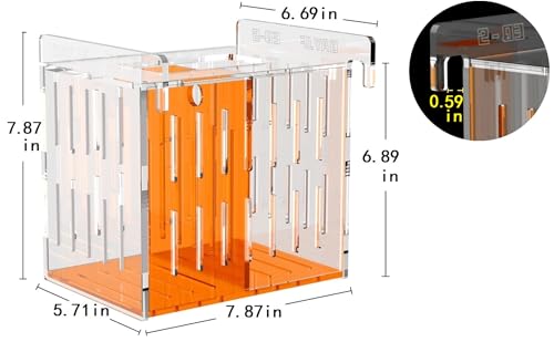 Acrylic Acclimation Box for Saltwater Fish and Reef Coral Quarantine Isolation Box for Aquarium Fish Hydroponic Plant External Breeding Box - size: 7.87inch*6.69inch*7.87inch