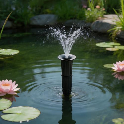 RUIAN Fountain Nozzle Kit, Set of 8 pieces Water Fountain Spray Head Kit for Garden - color: BlackB